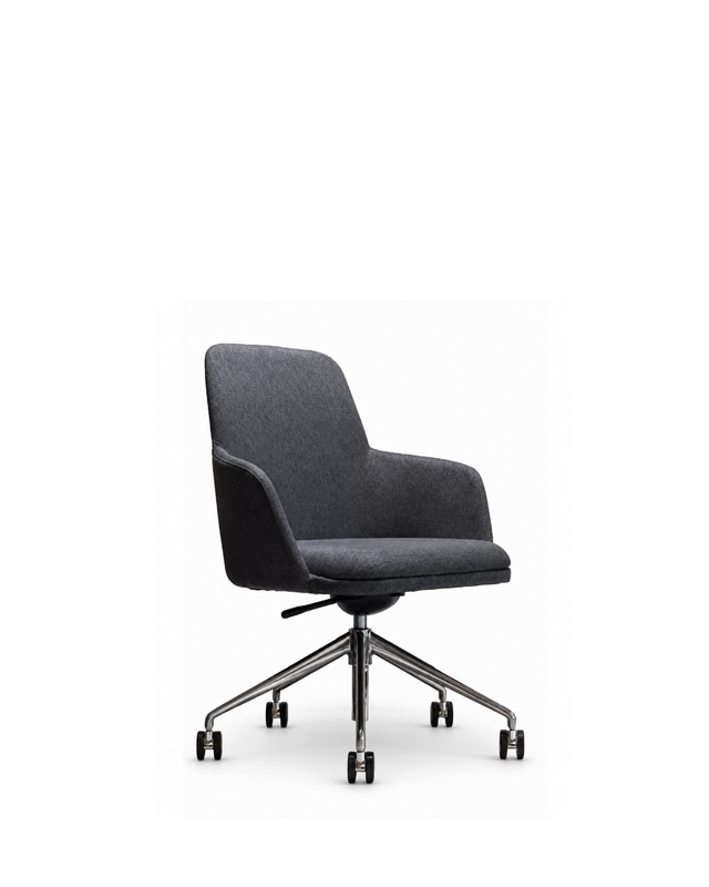 Atticus Boardroom Chair | Charcoal Fabric