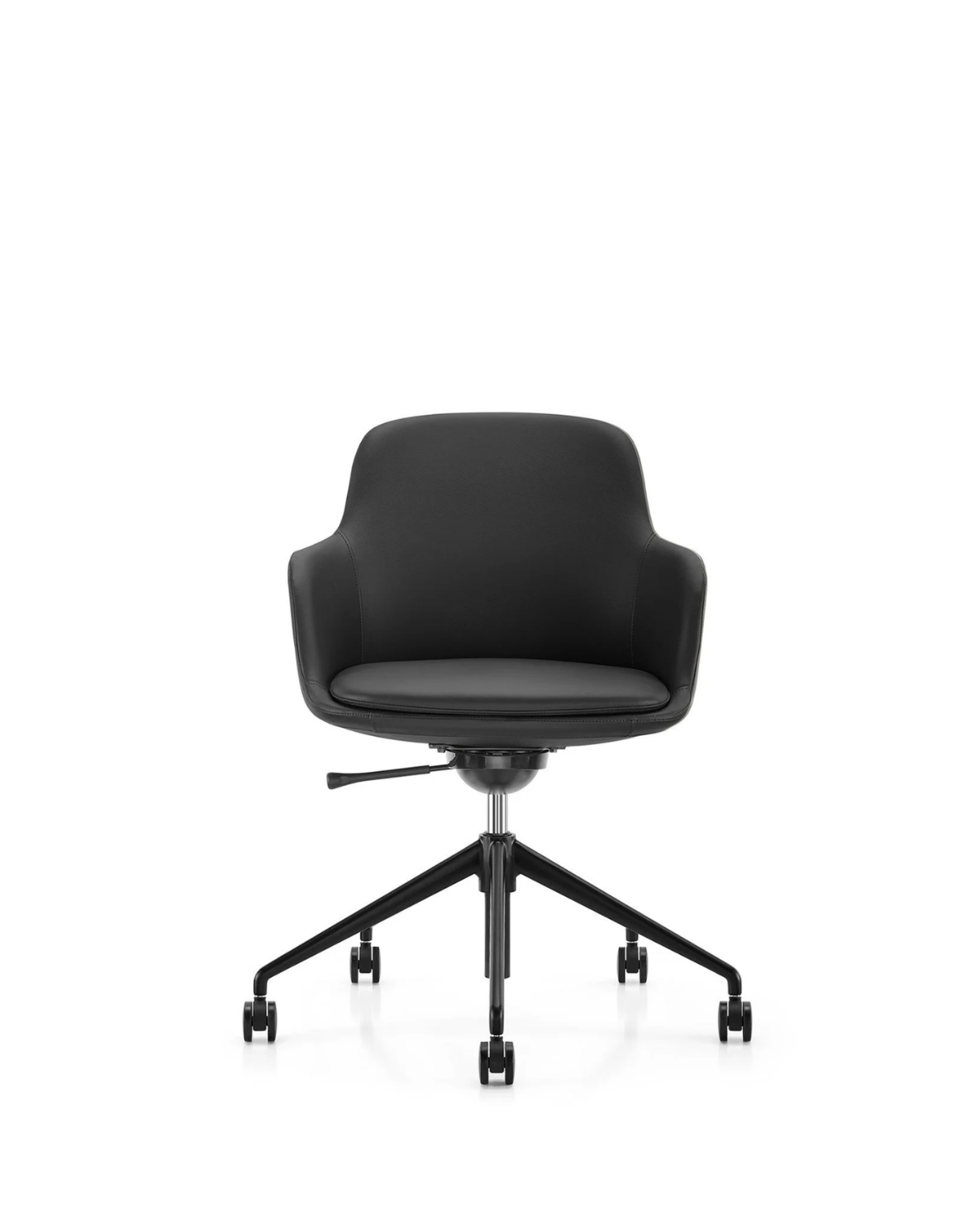 Ella Meeting Chair | Black Leather