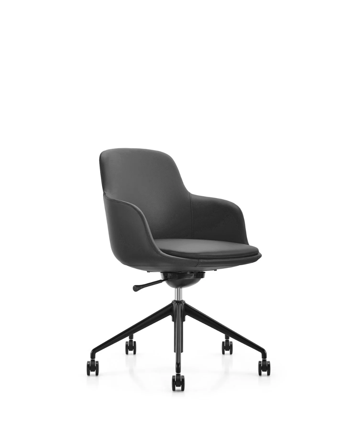 Ella Meeting Chair | Black Vinyl