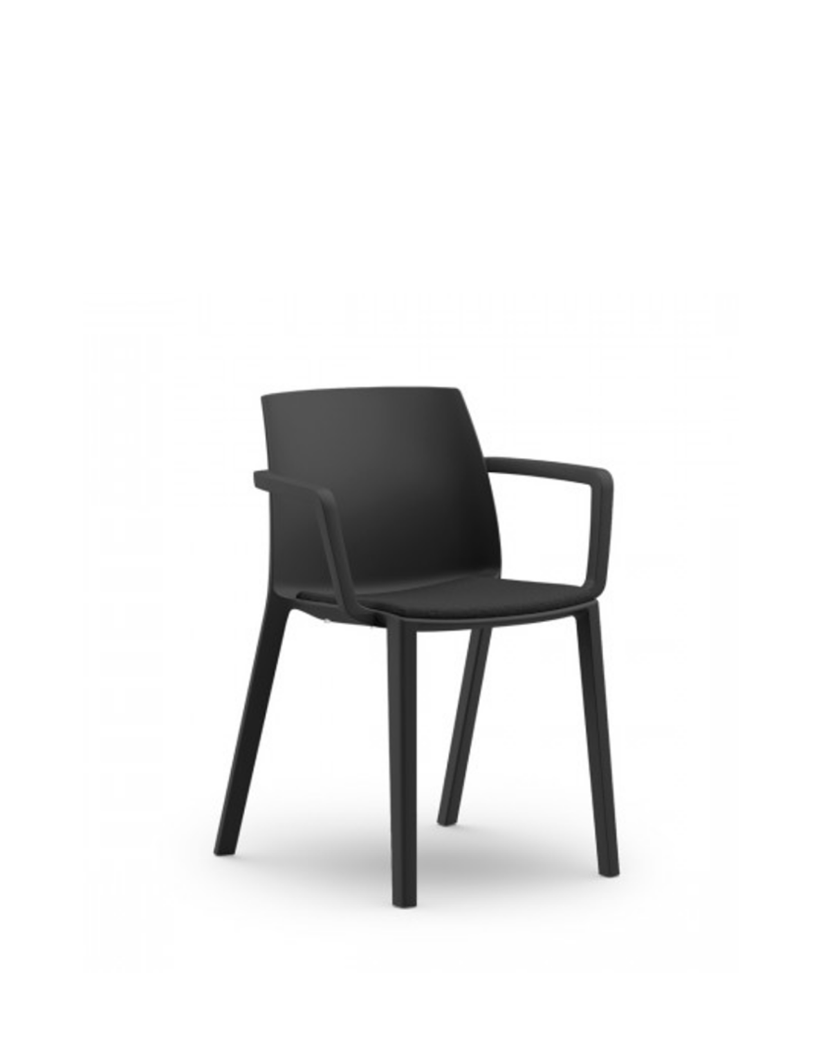 Black chair on a white background