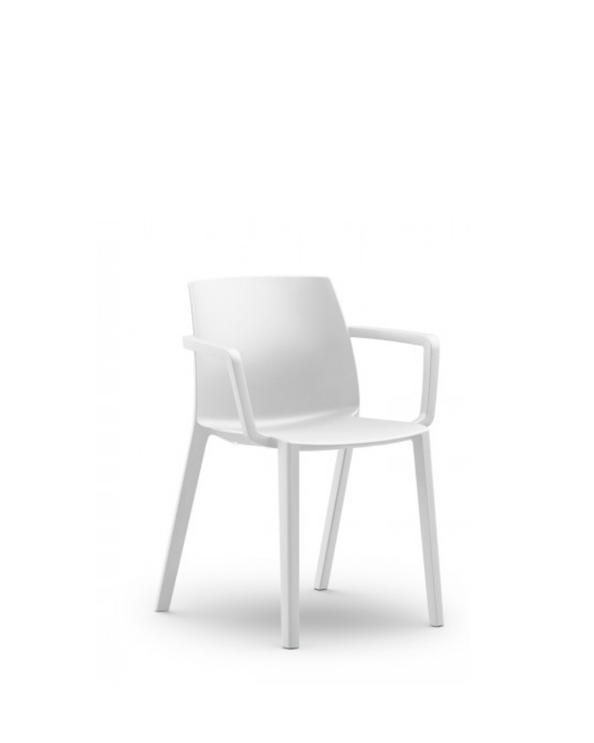 White chair on a white background