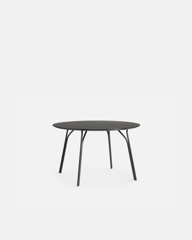Tree Dining Table (120 cm) | Charcoal Black/Black