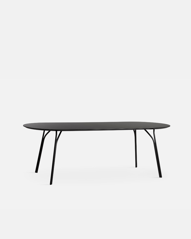 Tree Dining Table (220 cm) | Charcoal Black/Black