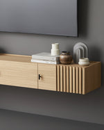 Array Wall-Mounted Sideboard (150 cm) | White Pigmented Oak
