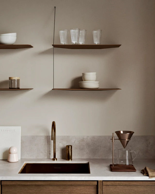 Stedge Shelf (60 cm) | Smoked Oak