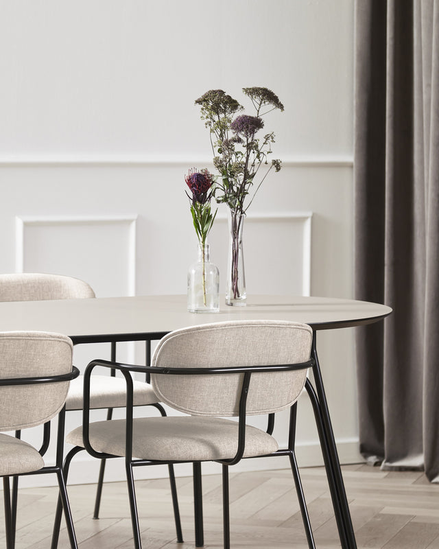 Tree Dining Table (220 cm) | Beige/Black