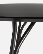 Tree Dining Table (90 cm) | Charcoal Black/Black