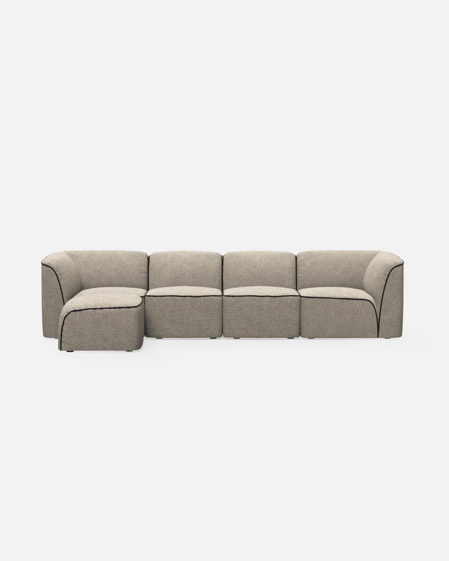 Flora Sectional 1 | Natural Bouclé