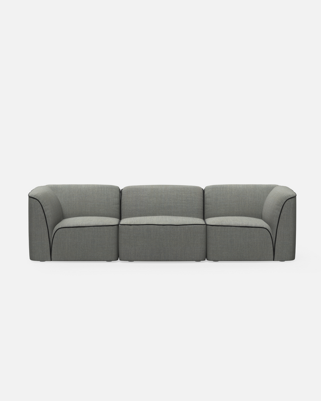 Flora 3-Seater | Dark Grey