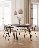 Tree Dining Table (220 cm) | Charcoal Black/Black