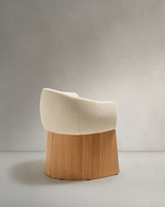 Bosca Chair | Beige Chenille & Oak Veneer