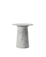Concrete side table on a white background
