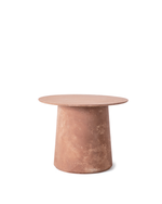 Concrete side table on a white background