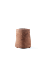Terracotta pot on a white background