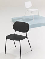 Doll Steel Chair | 4 Legs | Stained White