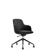 Ella Meeting Chair | Black Leather
