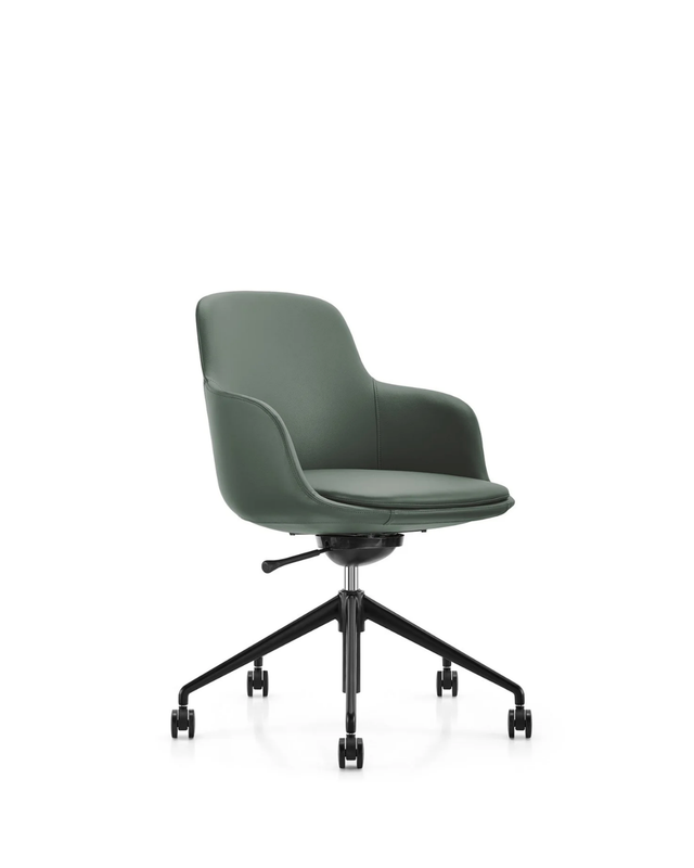 Ella Meeting Chair | Green Vinyl
