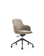 Ella Meeting Chair | Light Grey Vinyl