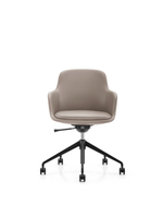 Ella Meeting Chair | Light Grey Vinyl