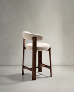 Granite Stool with Backrest | 65cm | Beige