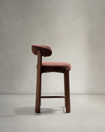 Granite Stool with Backrest | 65cm | Brown