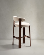 Granite Stool with Backrest | 75cm | Beige