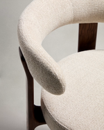 Granite Stool with Backrest | 75cm | Beige