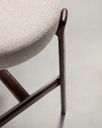 Granite Stool with Backrest | 75cm | Beige