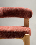 Granite Stool with Backrest | 75cm | Terracotta