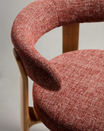 Granite Stool with Backrest | 75cm | Terracotta