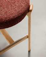 Granite Stool with Backrest | 75cm | Terracotta