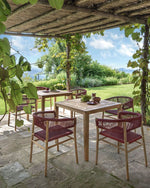 Kilt Dining Armchair | Teak Frame