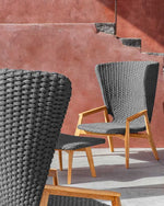 Knit High Back Lounge Armchair