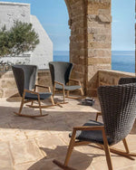 Knit High Back Rocking Armchair