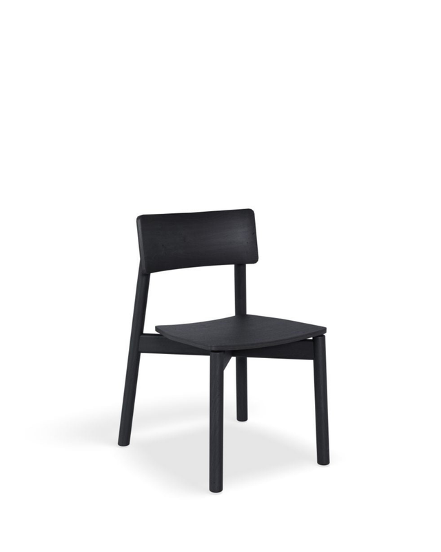 Black chair on a white background