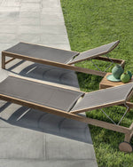 Sand Sunbed | Teak and Ethitex
