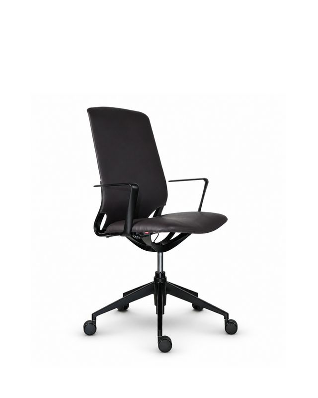 Sara Meeting Chair | Black with Black Frame