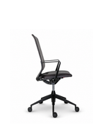 Sara Meeting Chair | Black with Black Frame