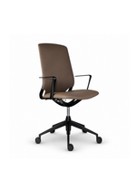 Sara Meeting Chair | Tan with Black Frame