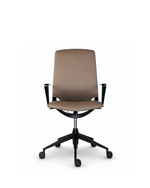 Sara Meeting Chair | Tan with Black Frame