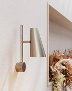 Cono Wall Lamp | Brushed Metal Finish