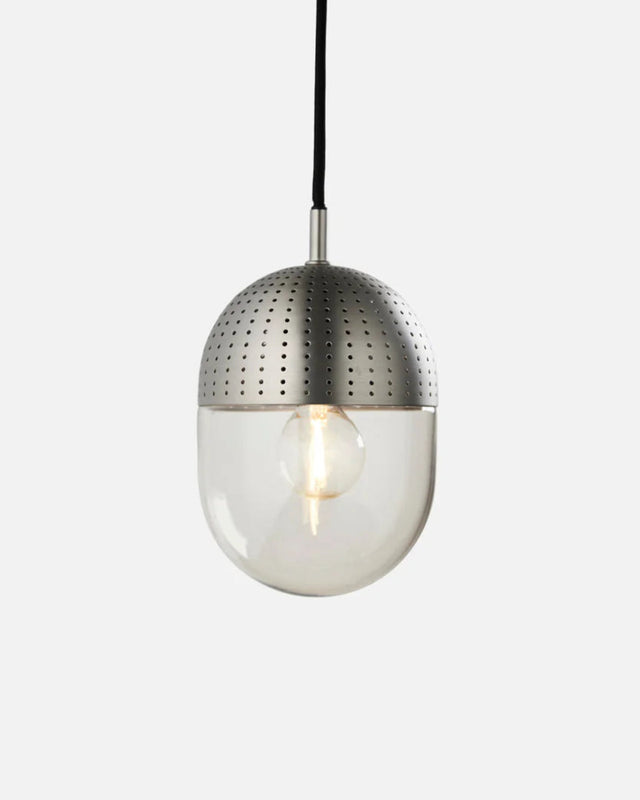 Dot Pendant (Medium) | Brushed Metal Finish