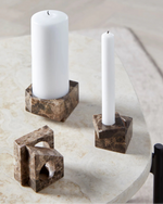 Jeu de dés 1 Candle Holder | Brown