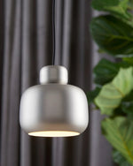 Stone Pendant (Small) | Brushed Metal Finish
