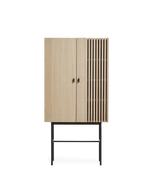 Array Highboard (80 cm) | White Pigmented Oak