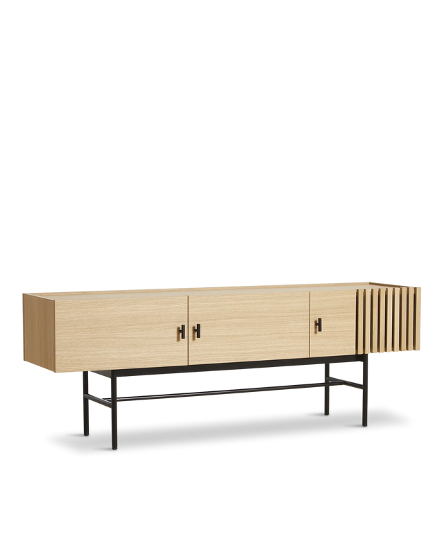 Array Low Sideboard (150 cm) | White Pigmented Oak