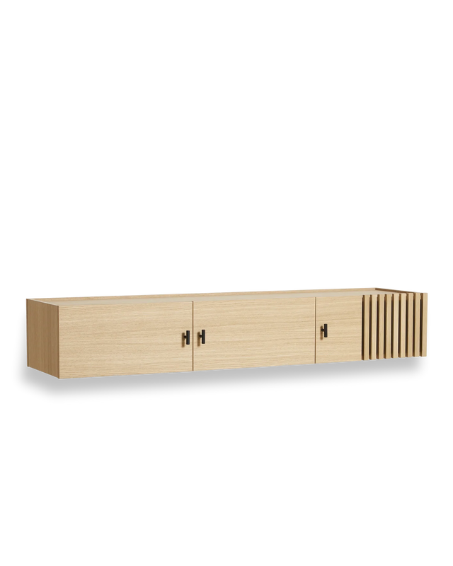 Array Wall-Mounted Sideboard (150 cm) | White Pigmented Oak
