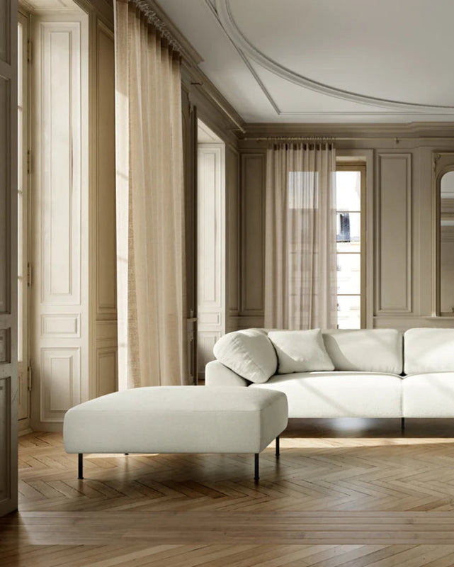 Collar Ottoman | Off White Bouclé