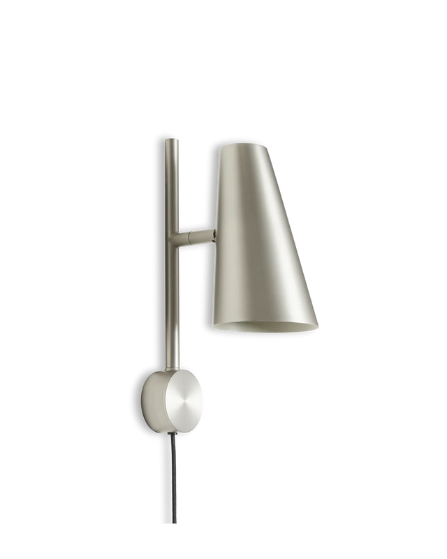 Cono Wall Lamp | Brushed Metal Finish