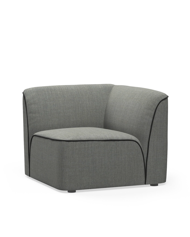 Flora Corner Module | Dark Grey